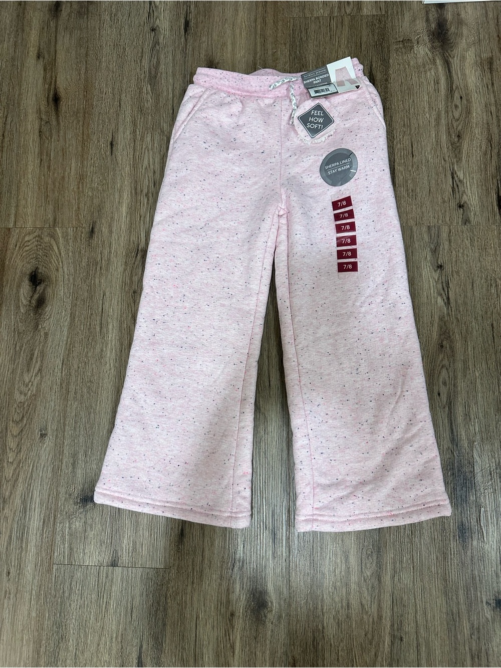 Girls' Pink Speckled Wide-Leg Pajama Pants